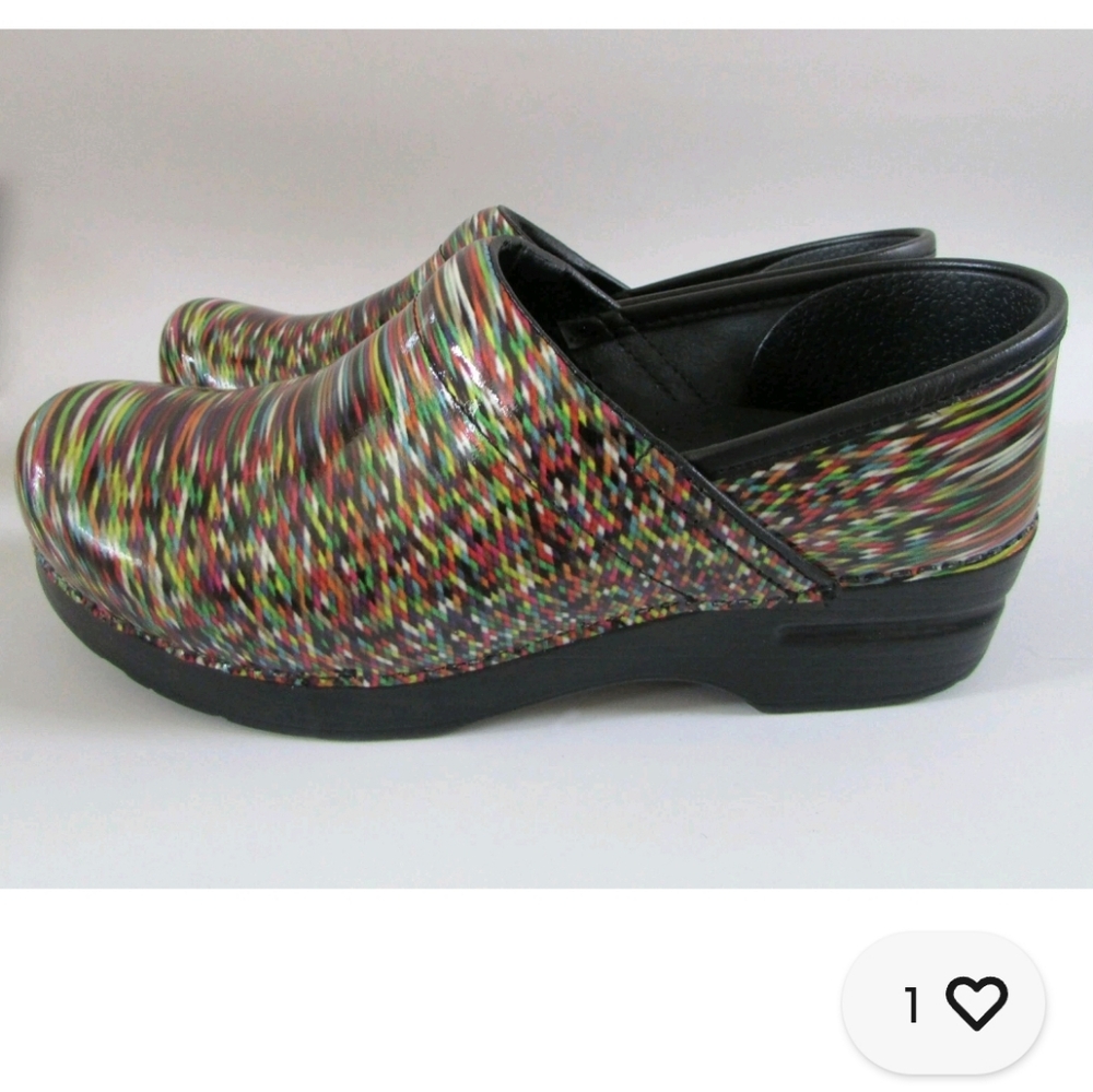 Dansko Womens Professional Pixel Patent Clog Sz 37 7 - Picture 6 of 11